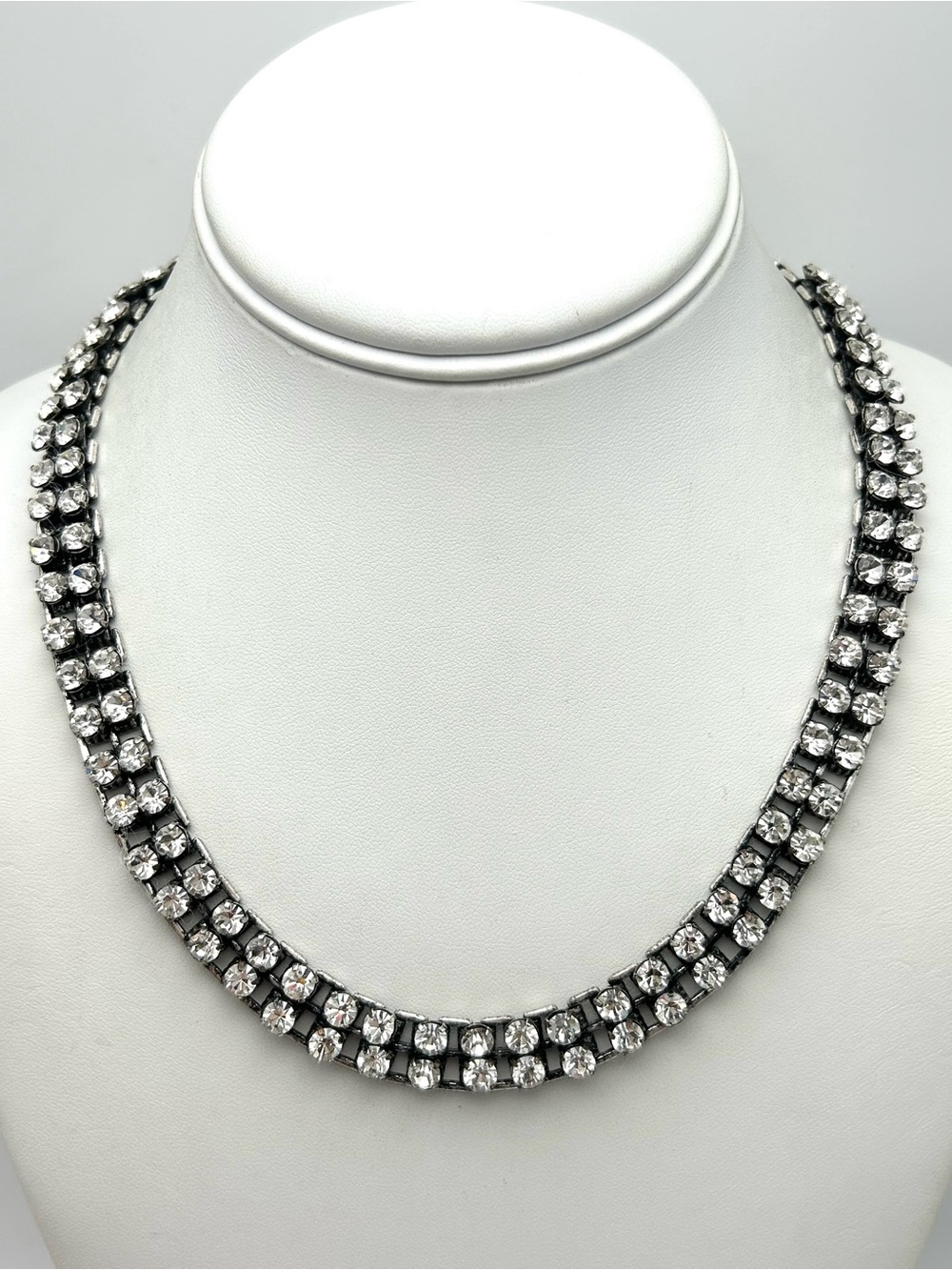 J. Crew Double Row Crystal Necklace